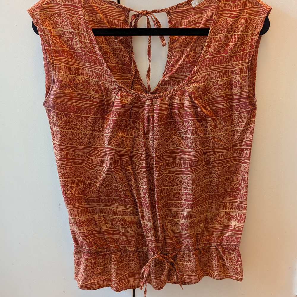 Orange Patterned Top